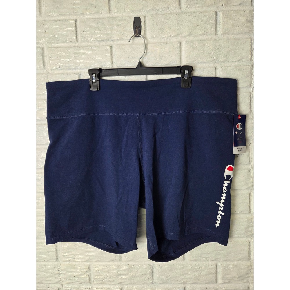 CHAMPION shorts Sweat material Women's size 4X Athleticwear Stretch Blue